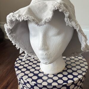 Frayed Edge Gray Bucket Hat